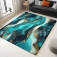 thumbnail image 1 of Area Rug Living Room Rugs 8x10 ft Abstract Ocean Turquoise Ultra Soft Washable Area Rug, Indoor Non-Slip Carpet for Nursery Kids Girls Boys Teen Dorm Home Office Decor, 1 of 7