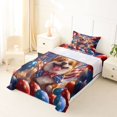 thumbnail image 5 of Homewish American Flag Dog Twin Sheets,Independence Day Bedding,Corgi Balloon Firework Decor,3-Piece,1 Fitted Sheet and 1 Pillowcase, 5 of 6