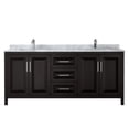 thumbnail image 3 of Wyndham Collection Daria 80" No Mirror Wood Double Bathroom Vanity in Espresso, 3 of 5
