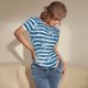 thumbnail image 3 of Fotbe Ocean on Striped Body de Mujer con Cuello Redondo y Mangas Cortas, Sin Mangas Ajustado, Suave, Cómodo y Básico-X-Large, 3 of 7