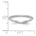 thumbnail image 7 of 14K White Gold Ring Band Wedding Diamond Round , Size 7, 7 of 7