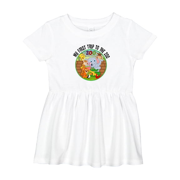 Inktastic First Trip to the Zoo Girls Baby Dress