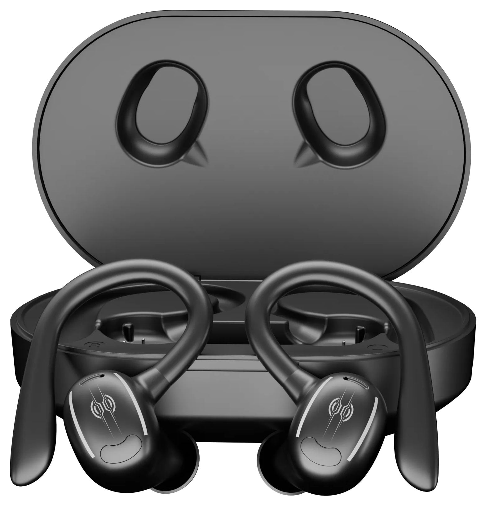 Wireless Bluetooth Ear-hook TWS Earphones Bluetooth Earbuds for Google Pixel 9/Pro/Pro XL/9a Phones - Over the Ear Headphones True Stereo Charging Case Hands-free Mic Headset
