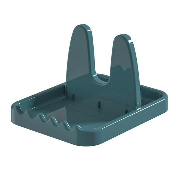 Estante Plegable para tapas de ollas, Estante para tapas de silicona, soporte para cucharas de pláshico, soporte para utensilios para cocina, mostrador, tenedor, espátula,