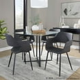 thumbnail image 2 of Margarite Chair, Upholstered Dining Chairs, Mid-Century Modern Dining Chair, Kitchen Chairs for Dining Table, Dining Chairs Set of 2 (Grey Faux Leather), 2 of 5