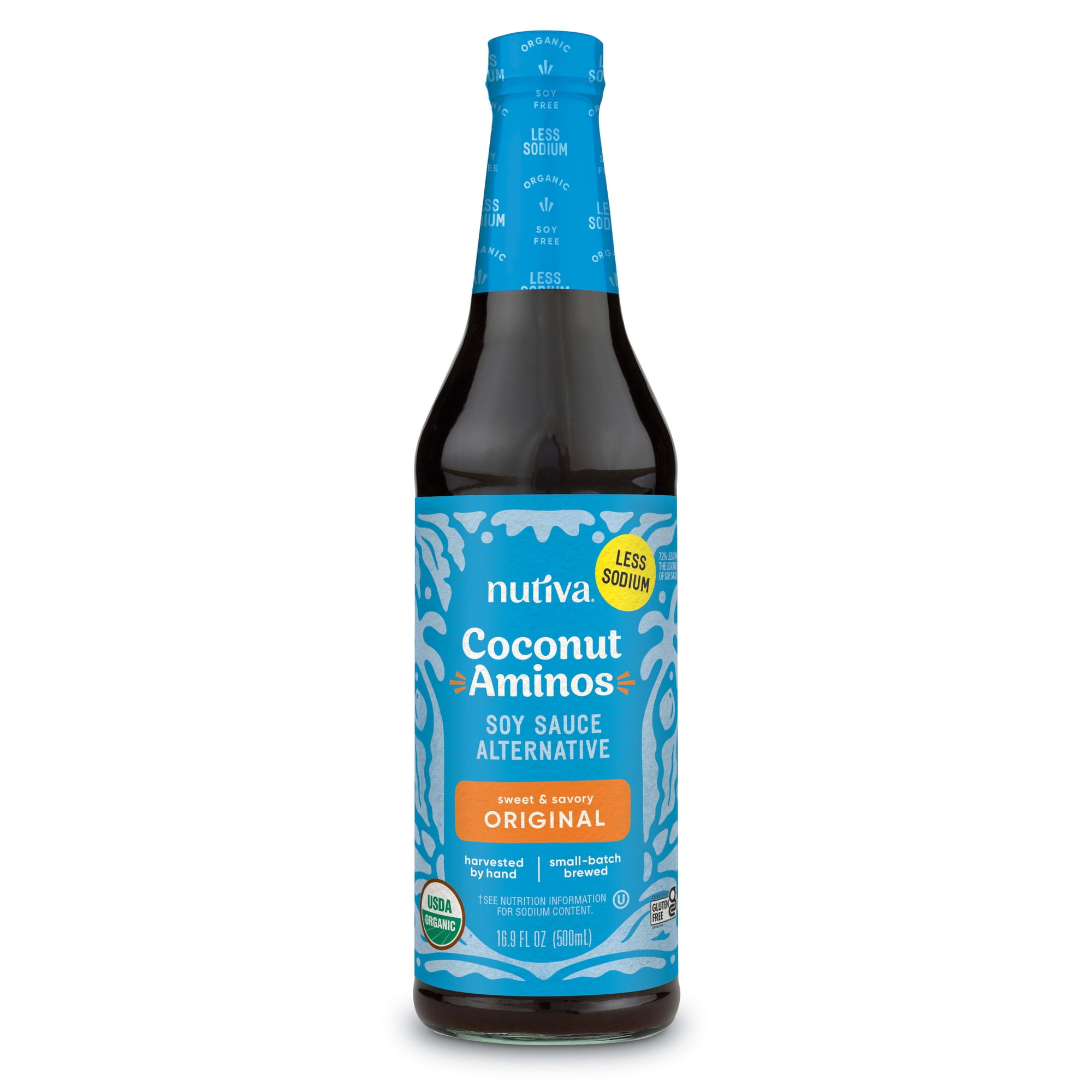 Nutiva, Coconut Aminos Organic Soy Free Seasoning Sauce & Marinade, 16.9 fl oz