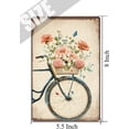 thumbnail image 5 of Creative Metal Tin Sign Bike with Flower Funny Tin Sign Spring & Summer Wall Decor Rustic Farmhouse Decor for Home Cafes Office Store Pubs Club Sign Gift Plaque Metal Tin 5.5x8 Inch, 5 of 7