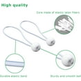thumbnail image 2 of Ball Bungee Cords 9 inch White Elastic String with Ball 1.1 inch Tie-Down Cord for Canopy,Tarp,Tent,Shelter,Straps,Gazebo,Shade Net,Soccer Net, Poles,Wires and Hoses,25pcs,UV Resistant, 2 of 5