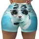 thumbnail image 2 of Fotbe Swimming Cat Goggles Shorts Sin Costuras – Shorts Deportivos de Cintura Alta para Mujer, Elásticos para Gimnasio, Yoga, Running o Ciclismo-XX-Large, 2 of 8