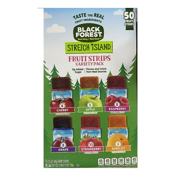 Stretch Island Fruit Leather HP29 Snacks Variety Pack, Cherry, Apple, Strawberry, Apricot, Grape, Raspberry, 0.5 Ounce No Added Sugar (Pack of 50) 24.7 Ounce