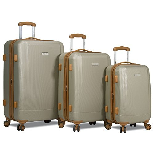 Dejuno Legion New Generation 3 pc Hardside Spinner TSA Combination Lock Luggage Set Beige 3 Piece Walmart