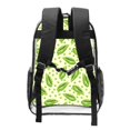 thumbnail image 2 of Easygdp Green Peas Clear Backpack, Transparent Bookbag for School for Women Men, Capacity Clear Bag for College, Travel, 2 of 7