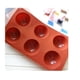 thumbnail image 3 of Molde grande de silicona semiesférico de 6 cavidades, 2 paquetes de moldes para hornear para hacer bombas de chocolate caliente, pasteles, gelatina, mousse de cúpula, 3 of 5