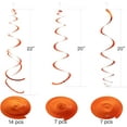 thumbnail image 3 of Ikerall   Orange Party Hanging Swirl Decorations Plastic Streamer for Ceiling, Pack of 28, 3 of 3