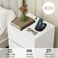 thumbnail image 2 of Homfa 3 Drawers Nightstand with Charging Station, Side Table with Storage for Living Room, White Bedside Nightstand for Bedroom, 2 of 8