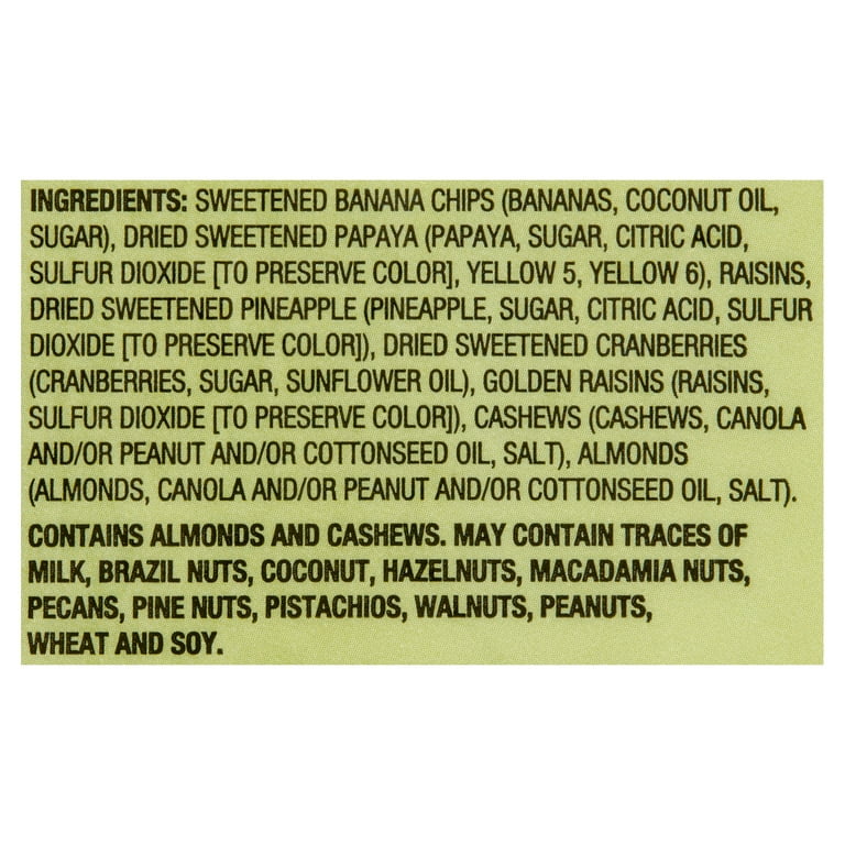 Great Value Tropical Trail Mix 26 oz with Banana Chips Dried