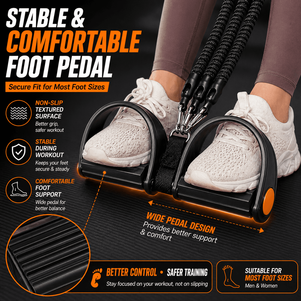 Pedal Resistance Band with Handle, Upgrade 21 Fitness Resistance Bands, Multifunction Home Workout Equipment for Full Body, Core, Leg & Waist Training