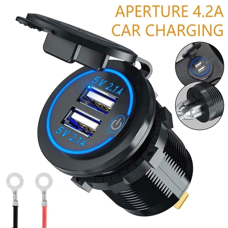 4U36//4UL with fast charge Car marine multi-port USB charger DC12V24V36V input