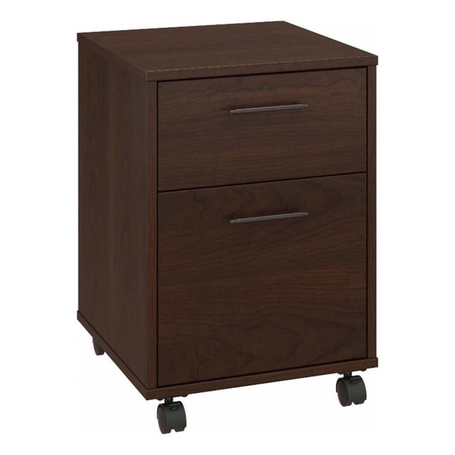 Bush Furniture Key West 2 Drawer Mobile File Cabinet in Bing Cherry