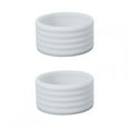 thumbnail image 1 of 2Pcs Pickleball Paddle Grip Band Elastic Badminton Table Tennis Racket Overgrip Handle Silicone Anti-slip Ring White Round, 1 of 6