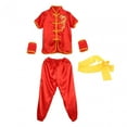 thumbnail image 3 of Traje tradicional chino de Wushu, uniforme de kungfú, uniforme de ejercicio Gong, traje para hombres y mujeres, Bordado de dragón suave , rojo 110 DYNWAVEMX uniforme de kung-fu, 3 of 8