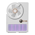 thumbnail image 3 of Ventilador portátil con pantalla LED, 2 en 1, 5 velocidades, lámpara de viento, ventilador de escritorio para dormitorio recargable, 3 of 8