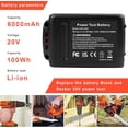 thumbnail image 4 of 2-Pack 6Ah Max 20V Lithium Battery Replacement for Black & Decker ASL/BDC/LD/LC/LP Series, Compatible with LBXR20 LBXR20B LBXR20-OPE LBXR2020 LBXR20 LB20 LBX20 - High Capacity Cordless Tool, 4 of 6