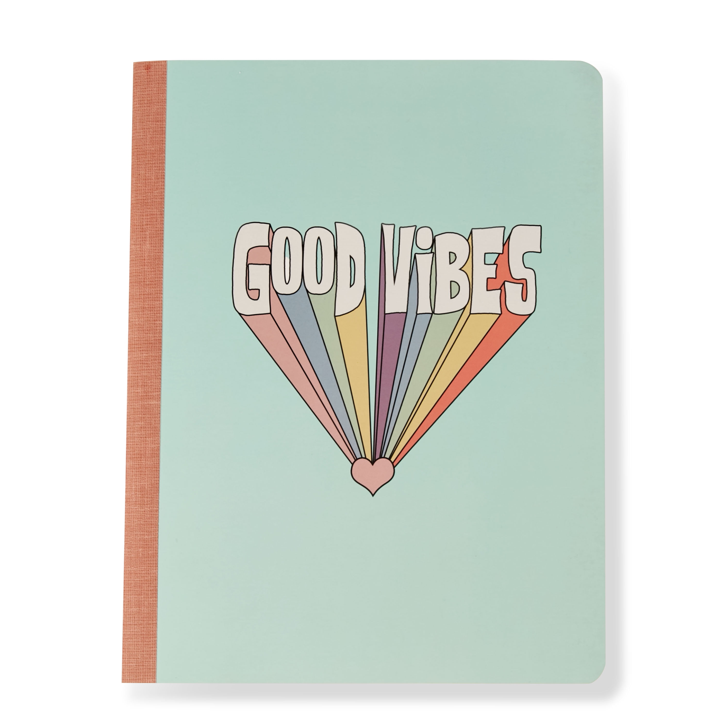 Pen+Gear Composition Book, Light Blue with Good Vibes Design