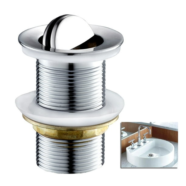 Everso Bathroom Sink Drain Flip Top Unslotted Basin Waste Push On Swivel Solid Brass With Chrome An Internal Overflow Com - What Size Is Bathroom Sink Waste Everso Bathroom Sink Drain Flip Top Unslotted Basin Waste Push On Swivel Solid Brass With Chrome An Internal Overflow Com - What Size Is Bathroom Sink Waste