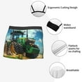 thumbnail image 3 of Fuzoiu Green Tractor Field Print Men's Ultra Breathable Underwear,No Riding Up Boxer Briefs with ComfortFlexible Waistband-Medium, 3 of 5