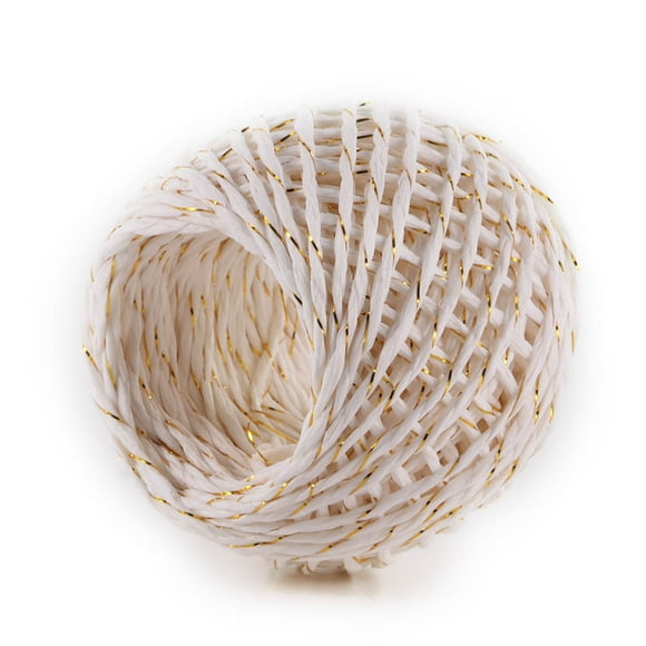 Corde en Papier Naturel pour Boîte Cadeau Corde Florale Artisanat Mariage Anniversaire Étiquettes Décoration Fournitures de Fête