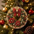 thumbnail image 2 of Christmas Pearl Art DIY Diamond Painting Hanging Suncatcher Ornament, Acrylic Rhinestone Gem Craft Pendant for Window, Wall, Door and Holiday Decor, 2 of 7