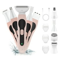 Electric Bikini Epilator for Women, 5 in 1 Hair Removal for Face, Chin, Arm, Leg, Armpit, Bikini Trimmer,  USB Rechargeable, Wet & Dry Lady Shaver,2 Speeds & 5 Cutter Heads