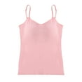 thumbnail image 3 of Women's Basic Solid Camisole Adjustable Spaghetti Strap Tank Top, 3 Pack, 3 of 7