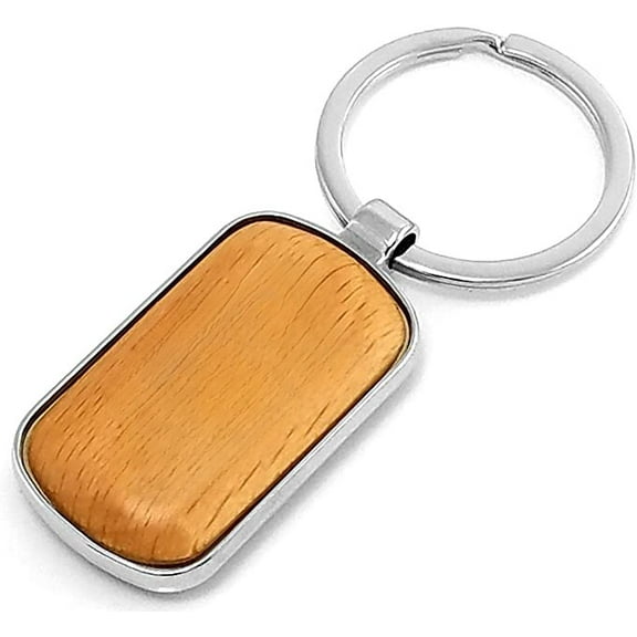 Gifts Infinity® Car Or House Keychain -  (Wooden, W-1, Oval)