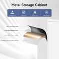 thumbnail image 5 of AUHUP 71" Metal Cabinet with 4 Adjustable Shelves, Garage Storage Cabinets with Locking Doors,Tool Storage Cabinet for Home Office,Warehouse,Workshop(White), 5 of 9