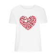 thumbnail image 5 of YLHFASHION T-Shirts de la Saint-Valentin pour Femmes 2025 Col Rond Manches Courtes T-Shirts Mode Imprimé Cœur Tee Tops Liquidation T-shirt Manches Courtes pour Femmes, 5 of 5