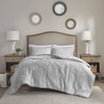 thumbnail image 4 of Home Essence Alivia Medallion Ultra Plush Comforter Mini Set, Twin, Grey, 4 of 9