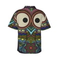 thumbnail image 3 of Bixox Men's Hawaiian Shirts Men's Boho Owl Print Short-Sleeve Shirt-XX-Large, 3 of 8
