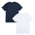 thumbnail image 2 of Levi's Boy's 2-Pack Short Sleeve Graphic Logo Print Crewneck Tee (White/Blue, 14/16), 2 of 2