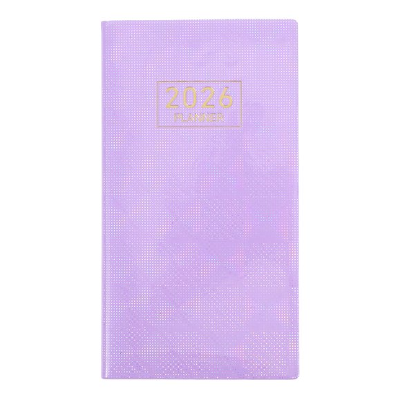 HOOWIFFY Agenda Book 2026 Purple Paper And PU 1Pcs