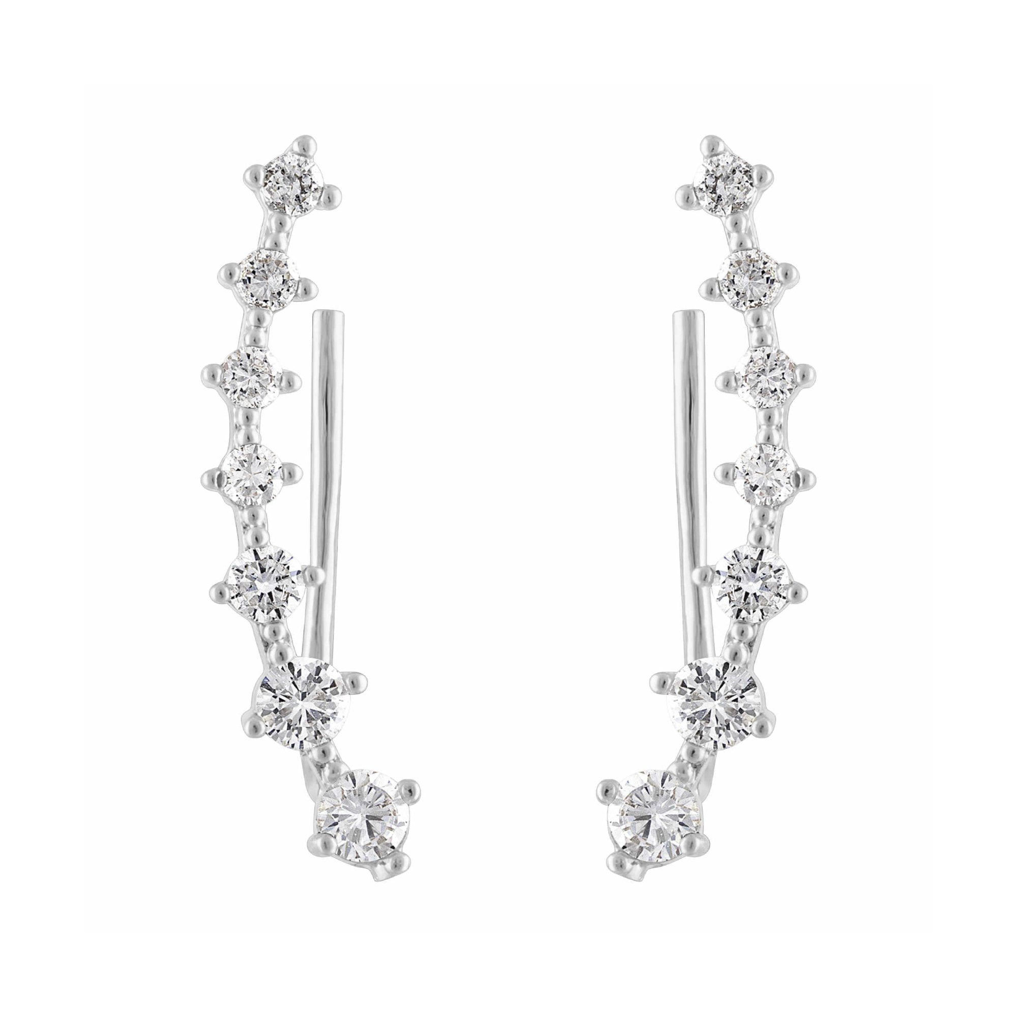 Kisper 18k Gold Plated Cubic Zirconia Ear Crawler Climber Earrings Other