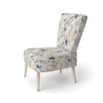 thumbnail image 3 of Designart "Soft Neutral Reverie" White Floral Upholstered Accent Chair - Cottage Arm Chair For Living Room, 3 of 5