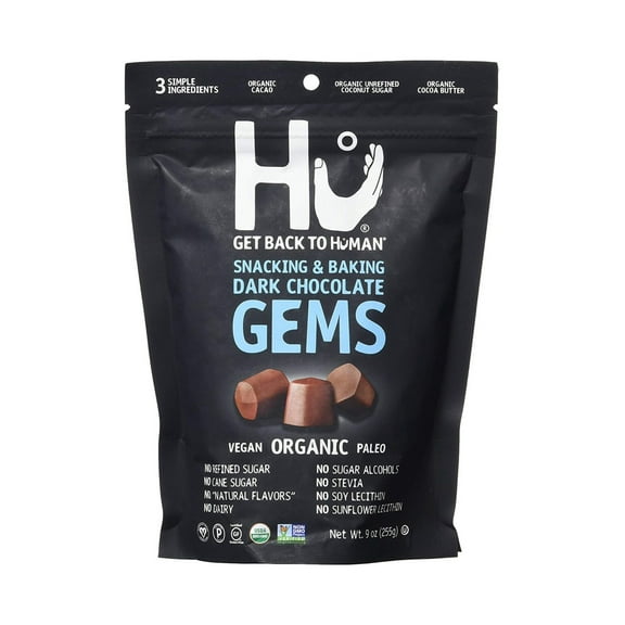 Hu Kitchen Dark Chocolate Gems Baking and Snacking Chips 6 Count 9 Oz