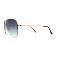 thumbnail image 3 of Half Frame Rimless Classic Air Force Officer Fashion Sunglasses Gold Black Green, 3 of 4