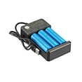 thumbnail image 3 of lulshou Fast Charge 3 18650 Battery Charger USB Smart Universal Rechargeable Battery Charger for 3.7V Li- TR IMR 14500, 16340, 16650, 18350 So on Batteries, 3 of 6