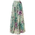 thumbnail image 4 of Boho Mode Femmes Floral Long Maxi Jupe Complète Été Partie Plage Robe de Soleil, 4 of 4