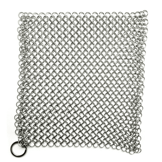 Herda Cast Iron Skillet Cleaner Scrubber, Upgraded Chainmail Scrubber for  Cast Iron Pan 316 Chain Pan Pot Scrubber Chain Maille Scrub for Castiron  Metal Scrubber Wok Skillet Accessories Cleaning Kit Red