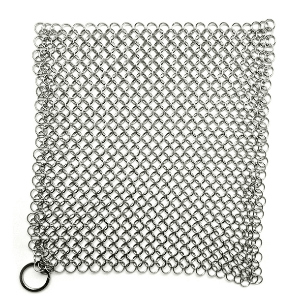 Chain Mail Scrubber by Crisbee 316 Stainless Steel Rust Resistant Perfect for Cast Iron