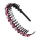 thumbnail image 5 of Diadema de diamantes de imitación antideslizante con dientes Diadema sencilla y moderna con tarjeta para el cabello, diseño de estilo simple pero elegante, 5 of 6